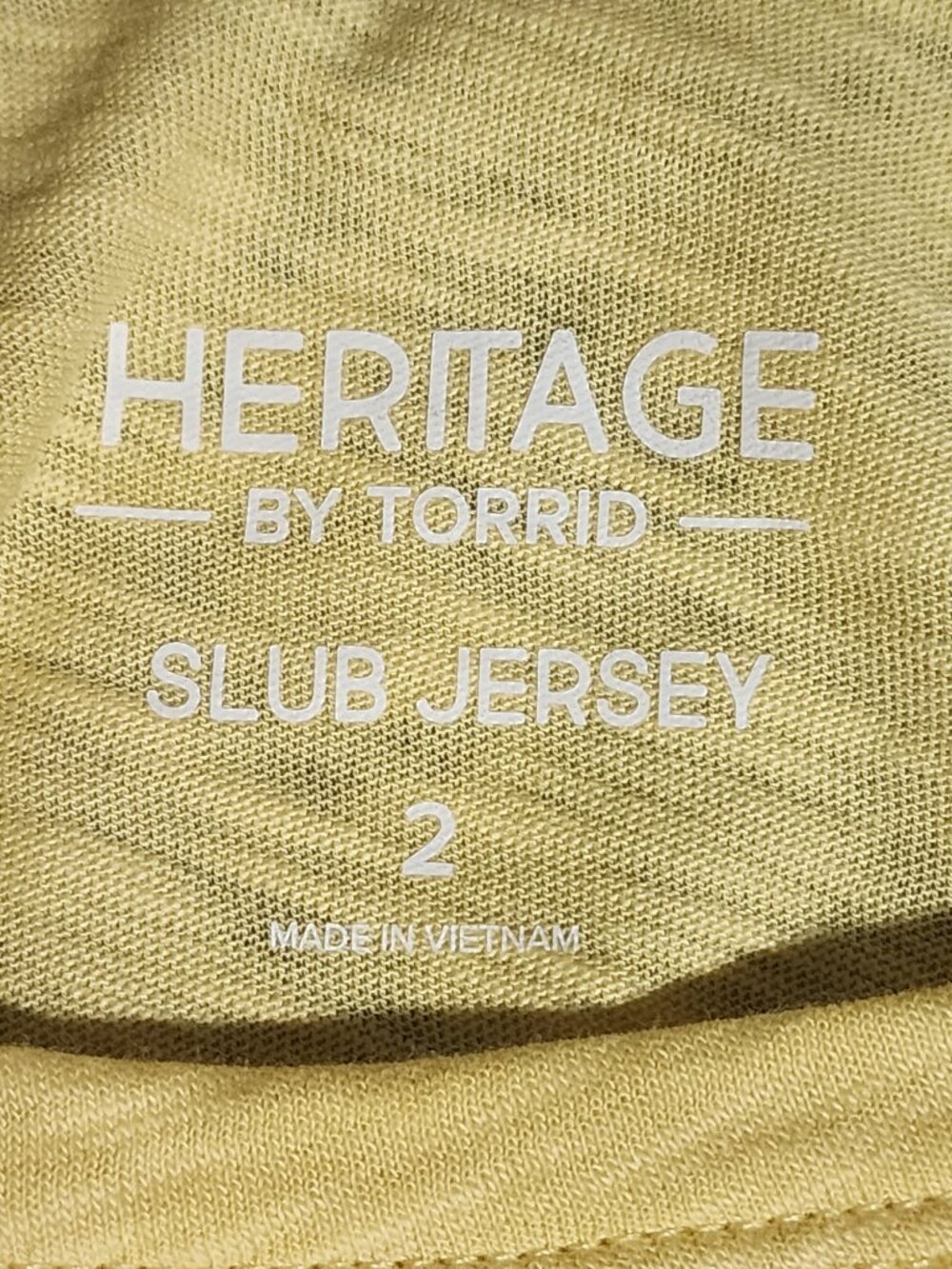 Torrid Yellow Ruffle Sleeve Slub Top - Picture 2 of 4